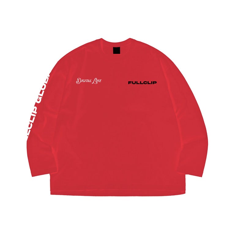 Full Clip Group ; Digital Love Ls Tee in Red