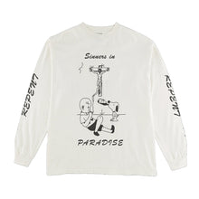 Load image into Gallery viewer, Paradis3 ; Sinners Ls tee , wht
