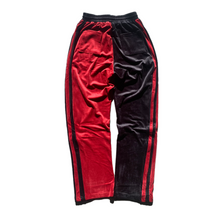 Load image into Gallery viewer, QTFL ; Velour Pants , burgundy , black
