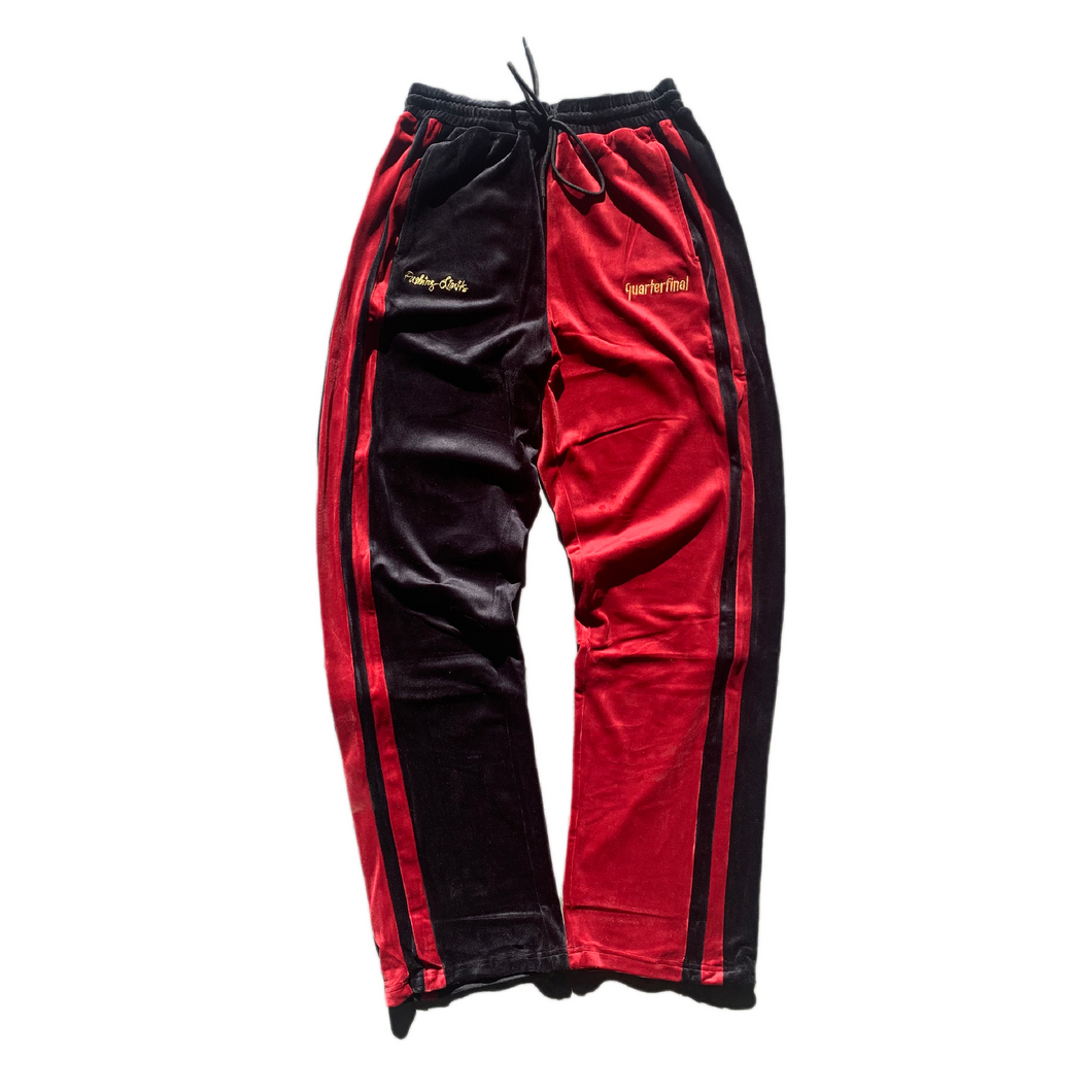 QTFL ; Velour Pants , burgundy , black