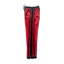 Load image into Gallery viewer, QTFL ; Velour Pants , burgundy , black
