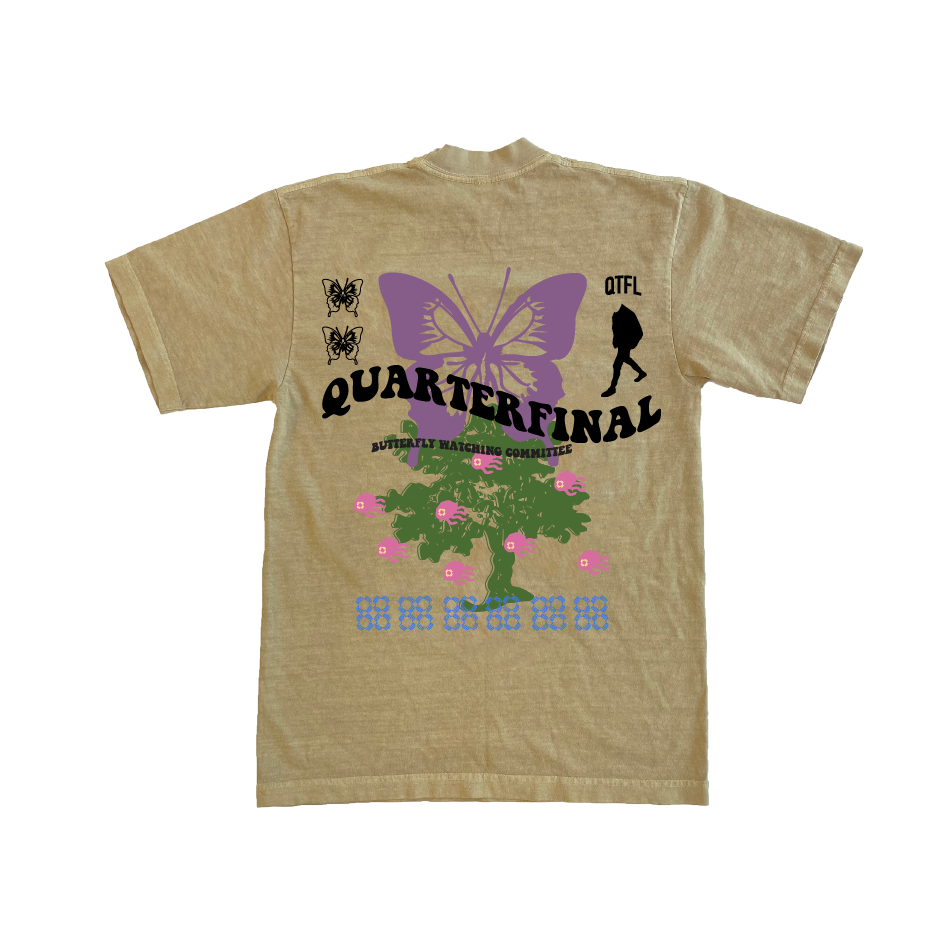 QTFL ; Butterfly Committee tshirt , mushroom