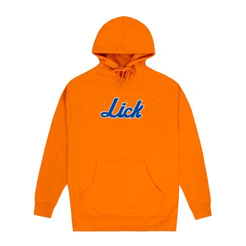 Lick Nyc ; Metropolitan Script Pullover Hoodie , Orange