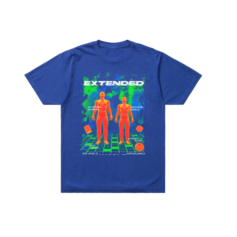 Full Clip Group ; Virtual world tee blue